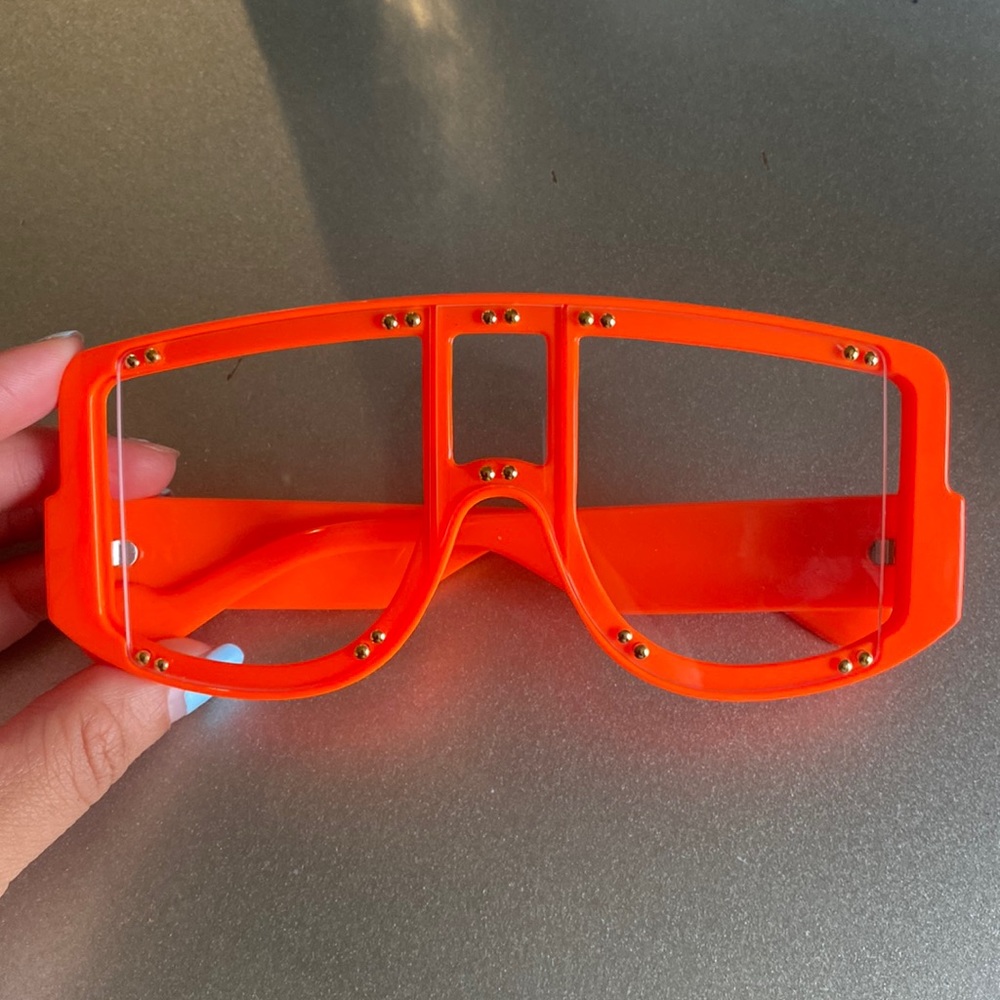 Bright orange sunglasses